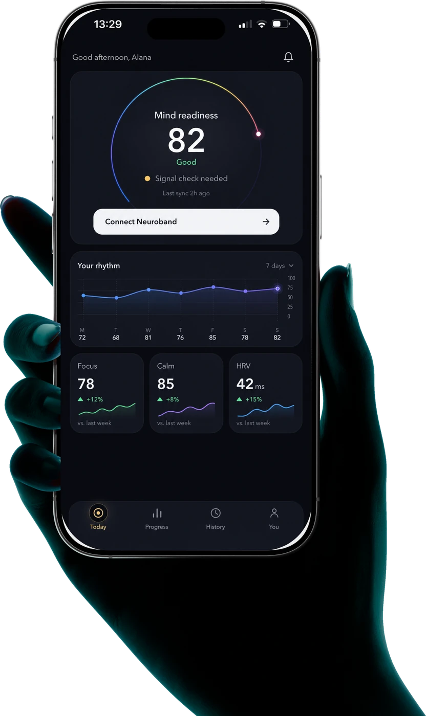 The Aura app on a phone